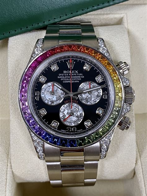 rolex rainbow daytona preis|daytona rainbow rolex for sale.